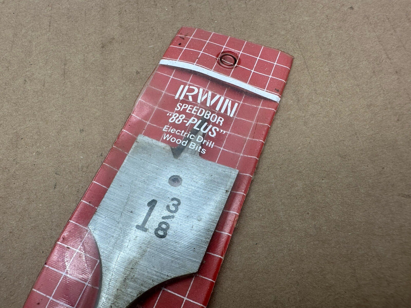 Vintage Irwin Wood Boring Electric Drill Bit Tool “88-PLUS” 1-3/8″ x 6″ Made USA