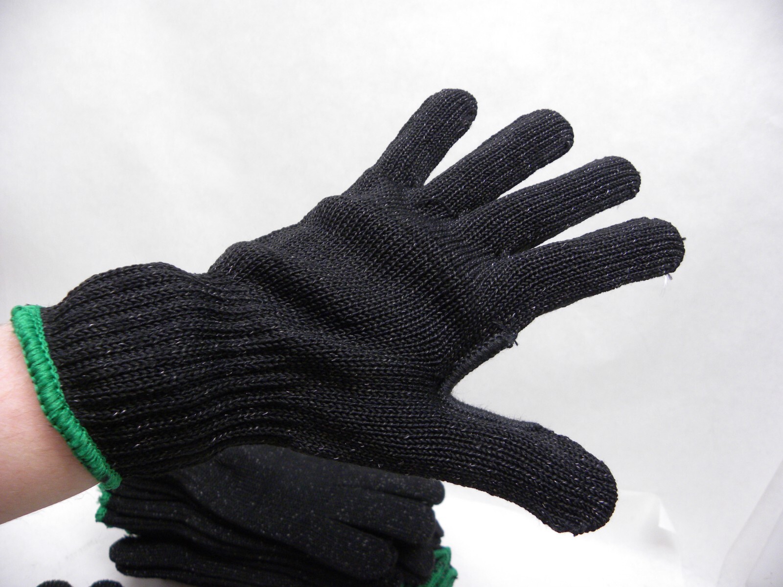 12 PAIRS – Tilsatec RHINO Size: Medium Black Cut Resistant Knit Gloves with Cuff