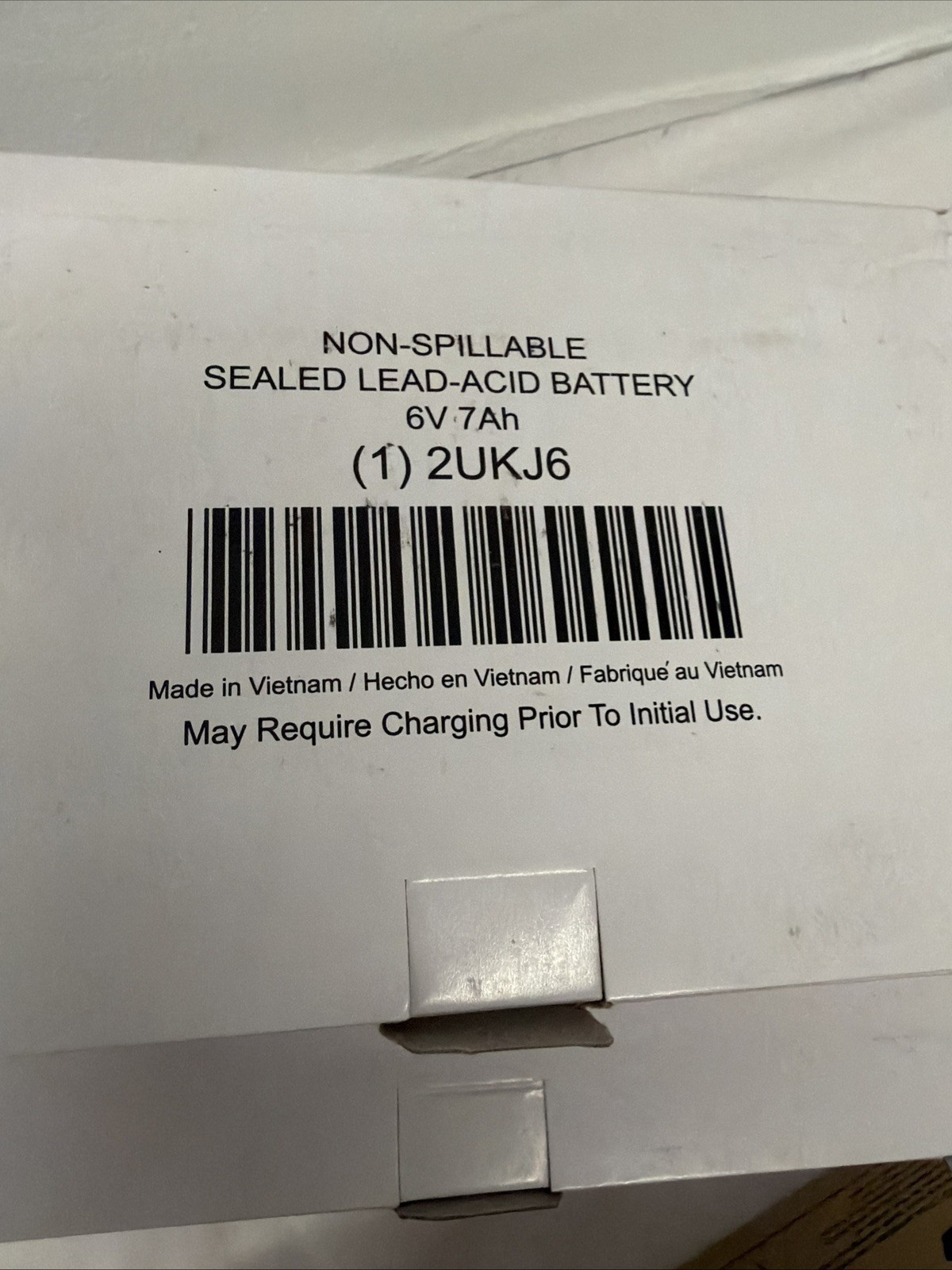 Battery, Sealed Lead Acid, 6V, 7Ah, Faston, Standards: 2Ukj6 sealed box 10 pcs