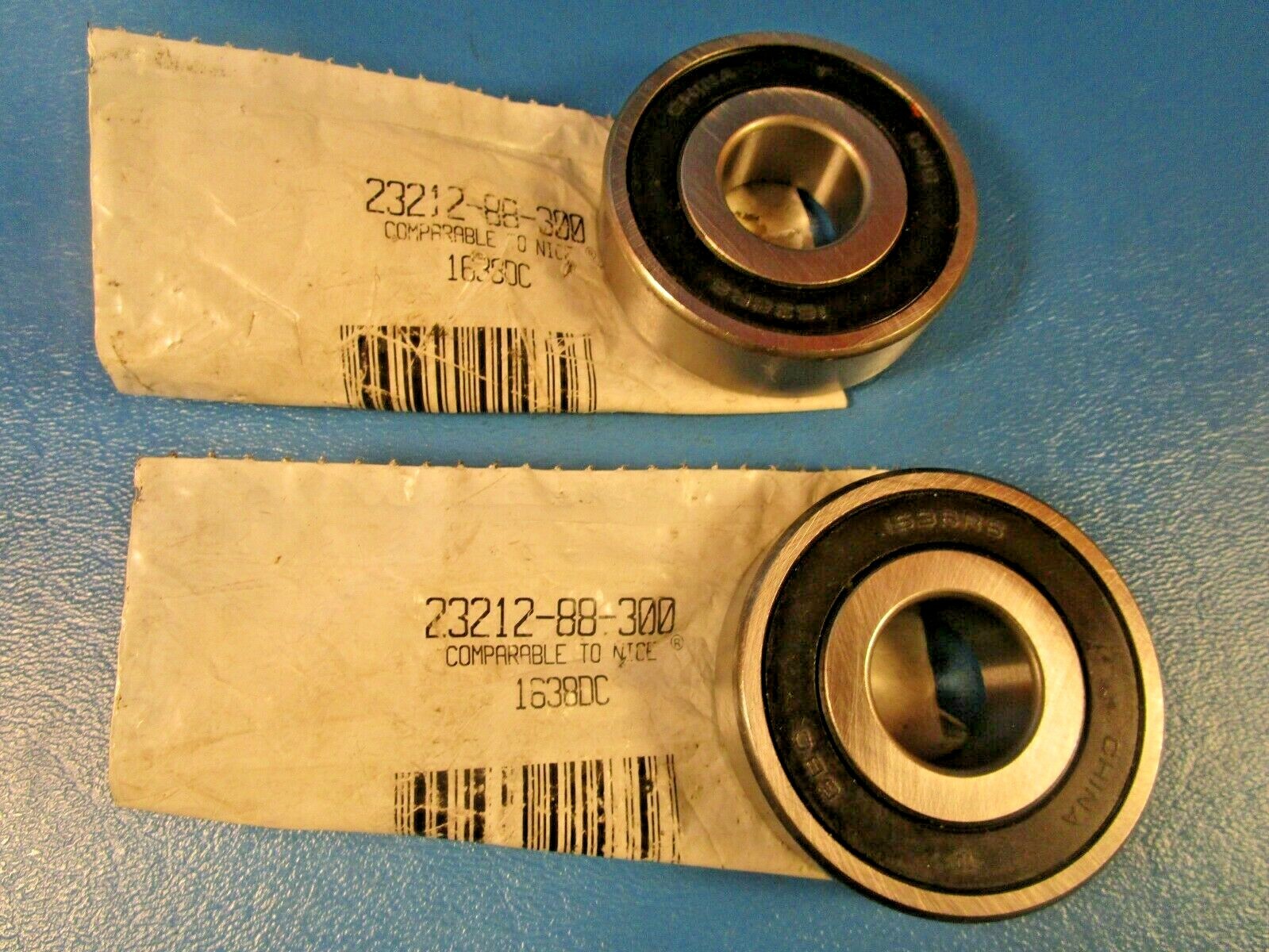 LOT of 2 General 23212-88-300, 1638DC Single Row Radial Bearing, 16382RS 1638RS