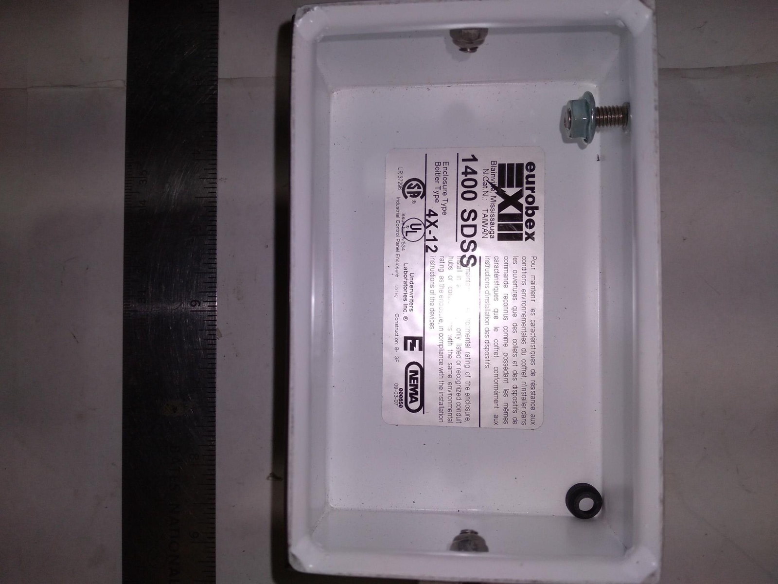 EUROBEX XIII 1400 SDSS 4X-12 stainless two button control box oil and dust tight