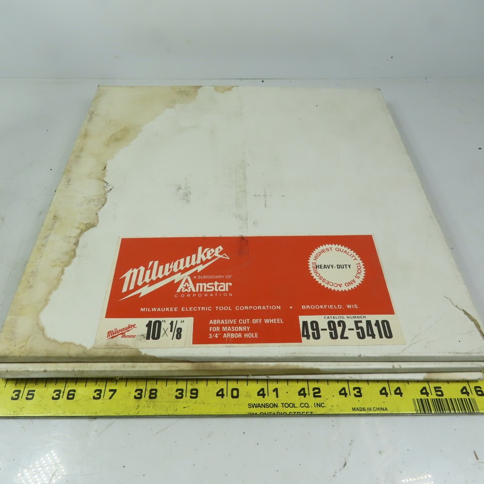 Milwaukee 49-92-5410 10-1/8″ Abrasive Cutoff Wheel For Masonry 3/4″ Arbor