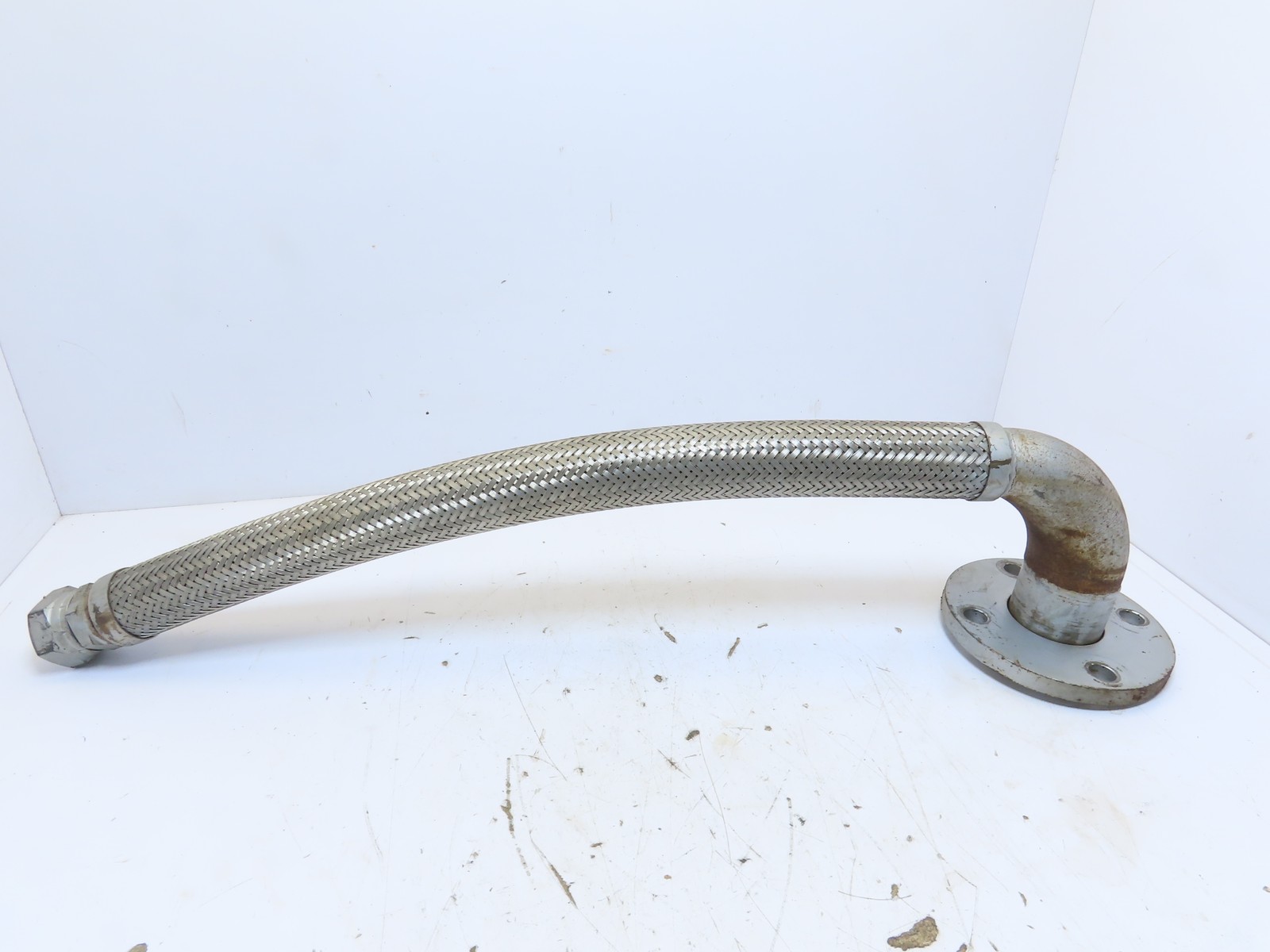 1-1/2×28″ 1-7/8-12 -24 JIC 37 Flare Braided SS Metal Flex Pipe C/S 2-1/2″ Flange