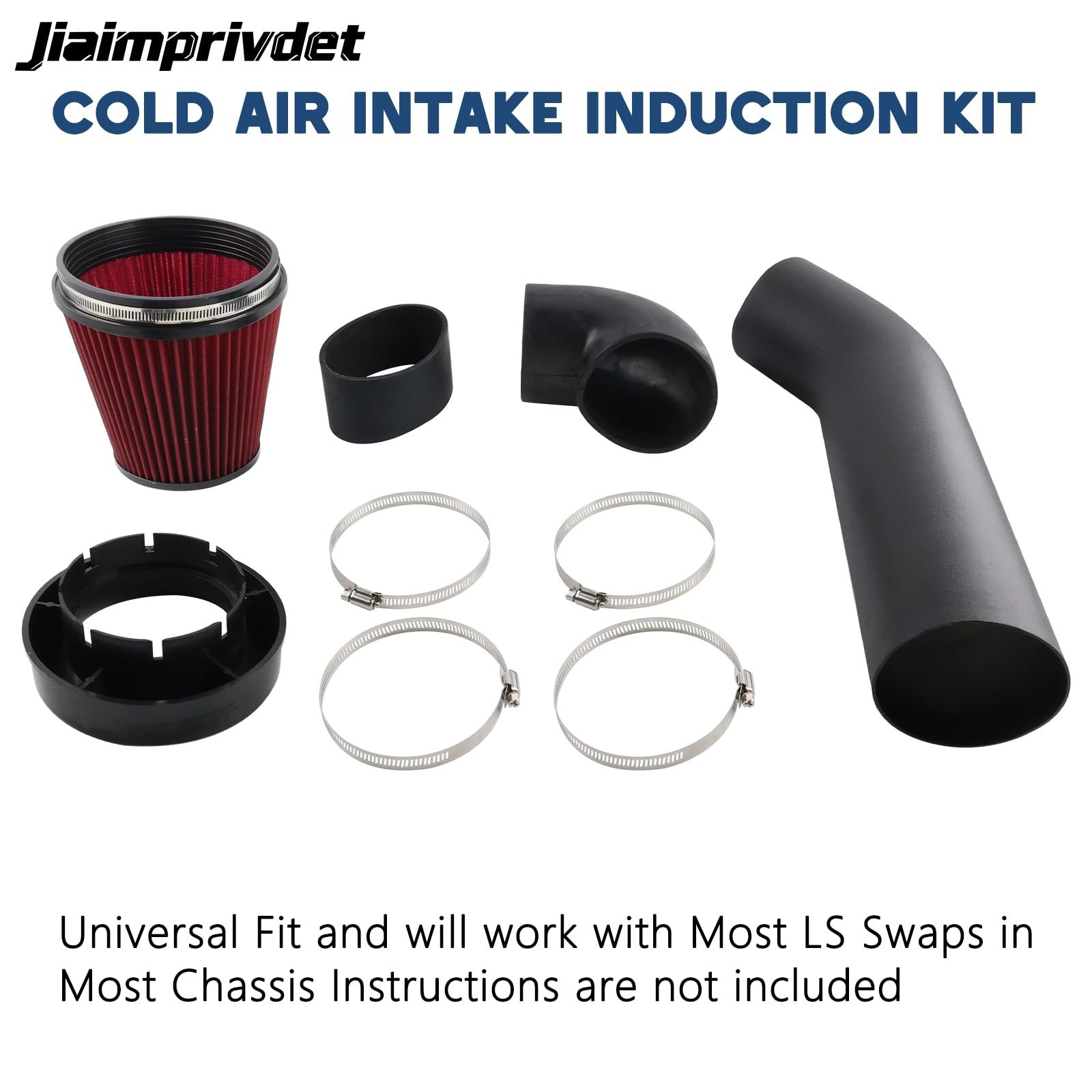 LS Swap Cold Air Intake Kit Compatible with LSX LS1 LS2 4.8L 5.3L 5.7L 6.0L L…