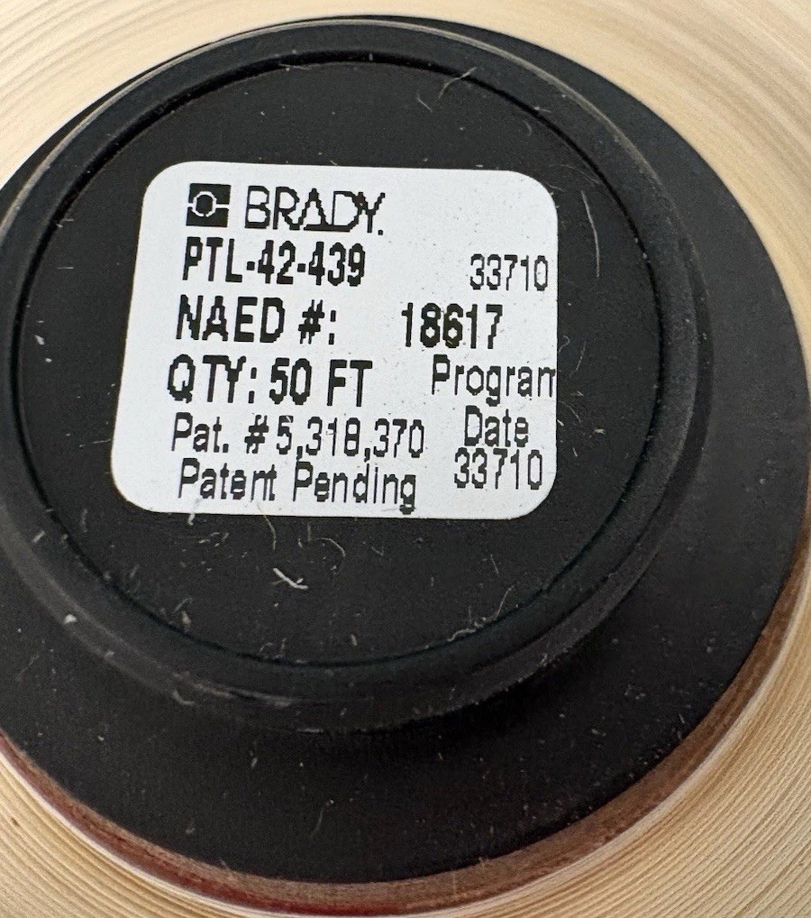 BRADY PTL-42-439 PORTABLE THERMAL LABELS 50ft Roll