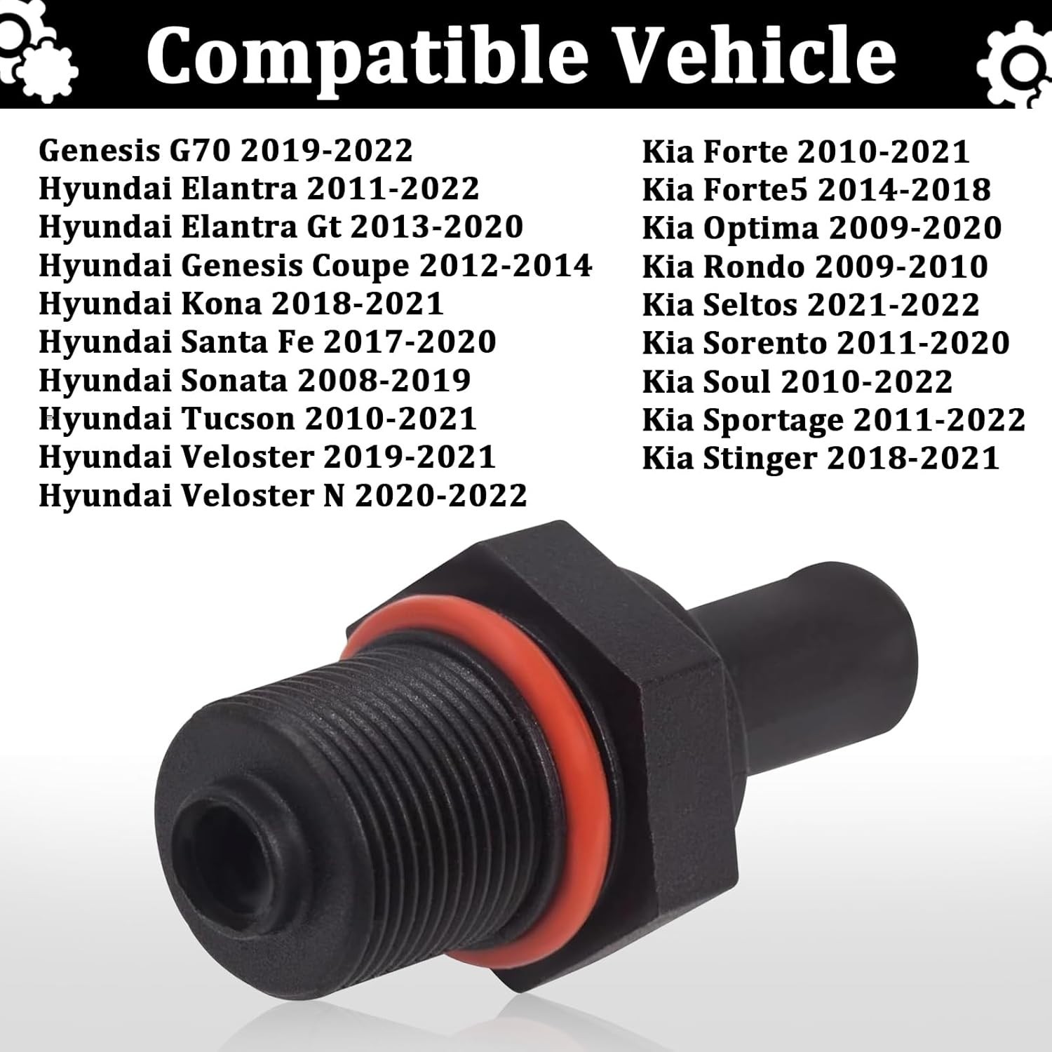 Genuine OEM 26740-2G000 PCV Valve / 267402G000 for select Hyundai Kia models