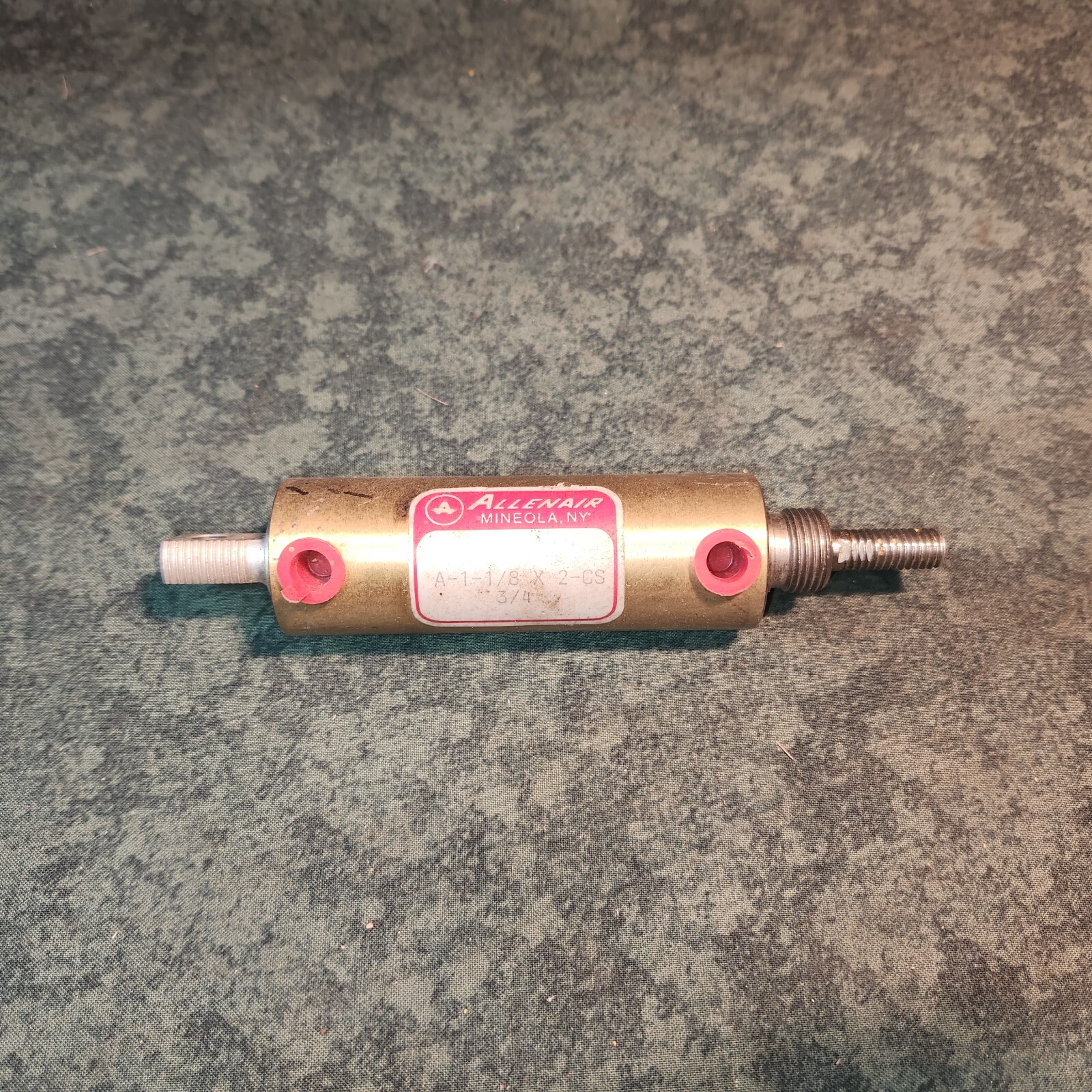 Allenair Air Cylinder A-1-1/8 x 2 CS 3/4 – 1-1/8″ Bore 2″ Stroke (45245-B2)