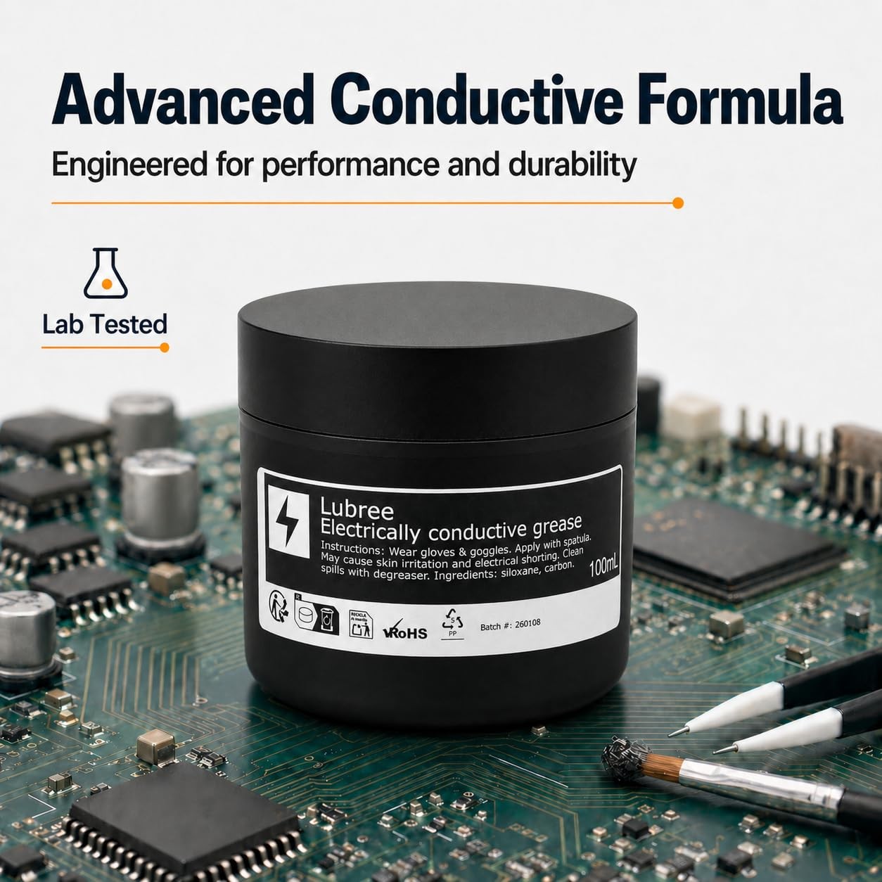 Electrically Conductive Grease 100 mL Carbon Paste for LowVoltage Contacts Term