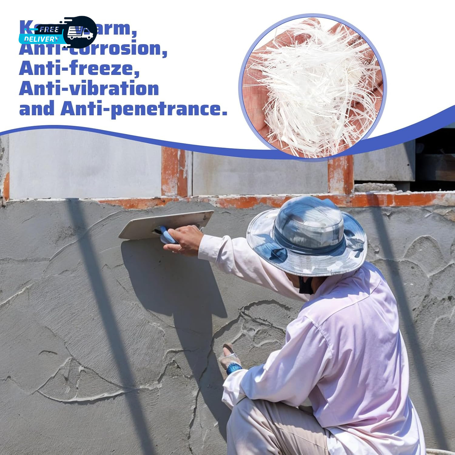 6.6 Lb Concrete Fiberglass, 3/4 Inch Fiberglass Mortar Concrete Reinforcement