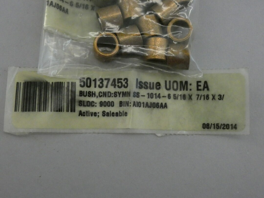 *Lot of 33* SYMMCO SS-1014-6 Bronze Oil Impregnated (SAE 841) Bushings, 5/16″…