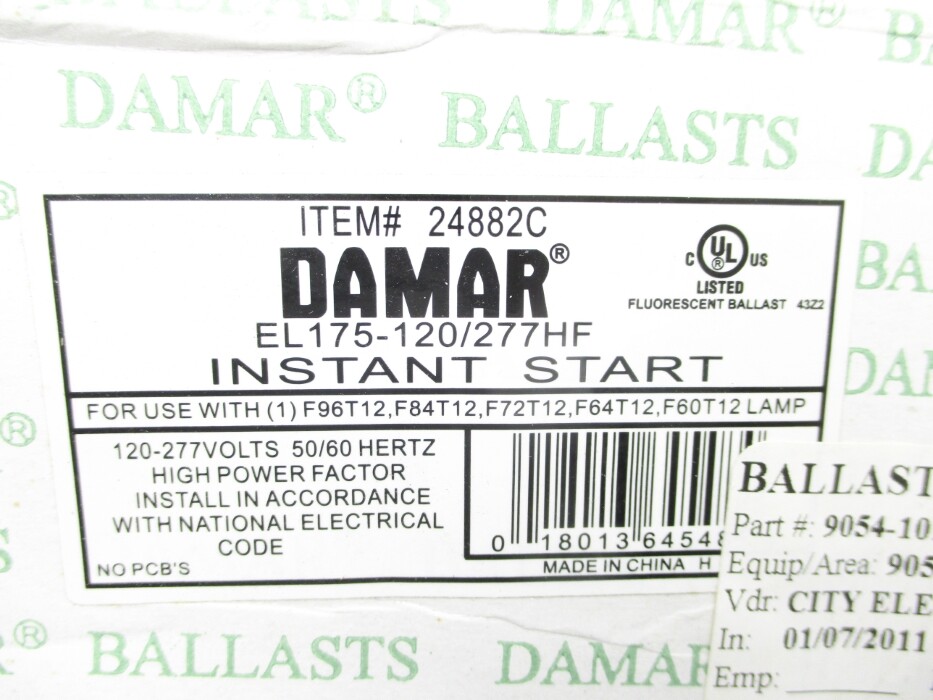 DAMAR 24882C EL175-120/277HF NSMP