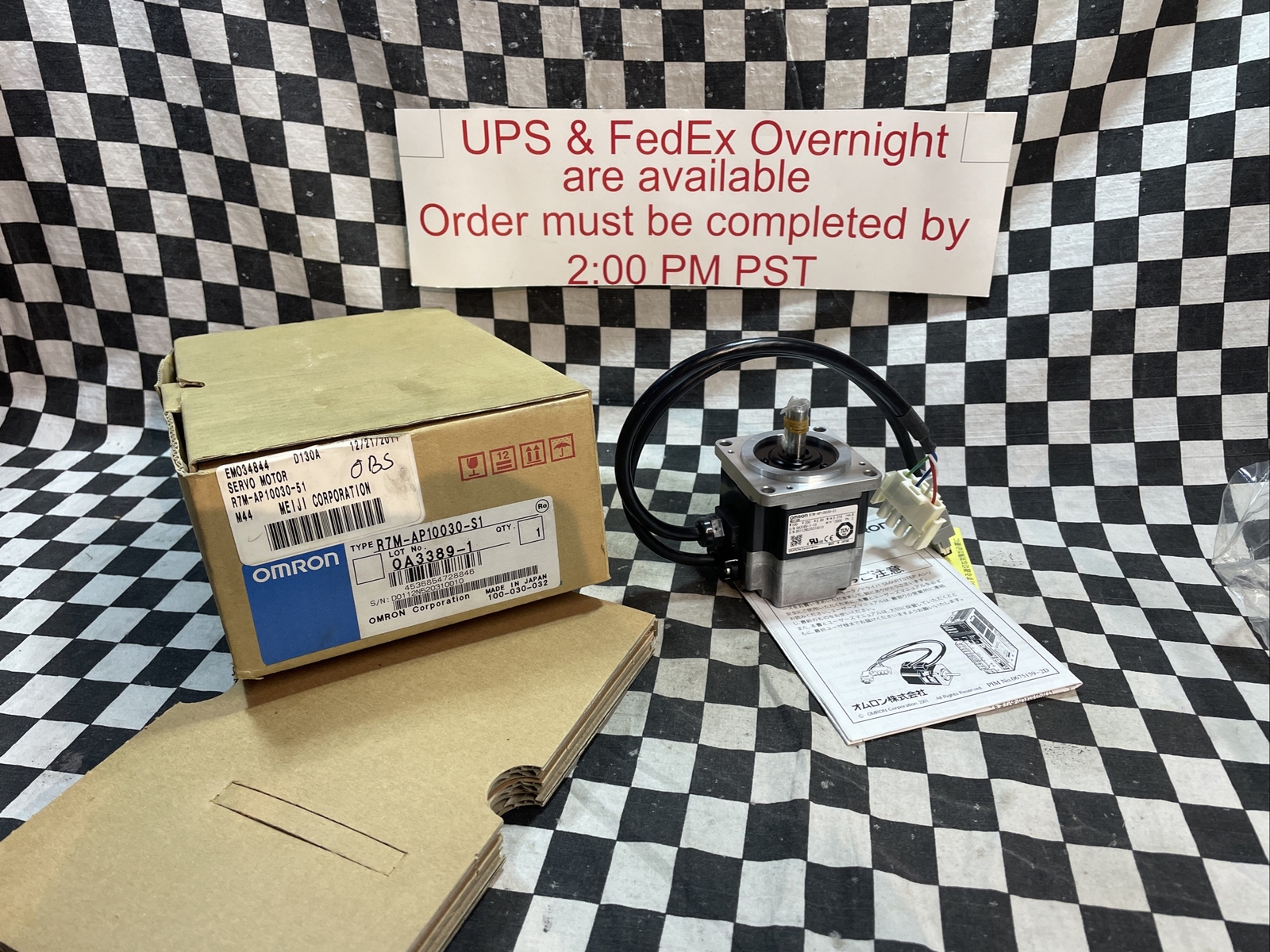 OMRON R7M-AP10030-S1, R7MAP10030S1, Servo Motor, SHIPSAMEDAY