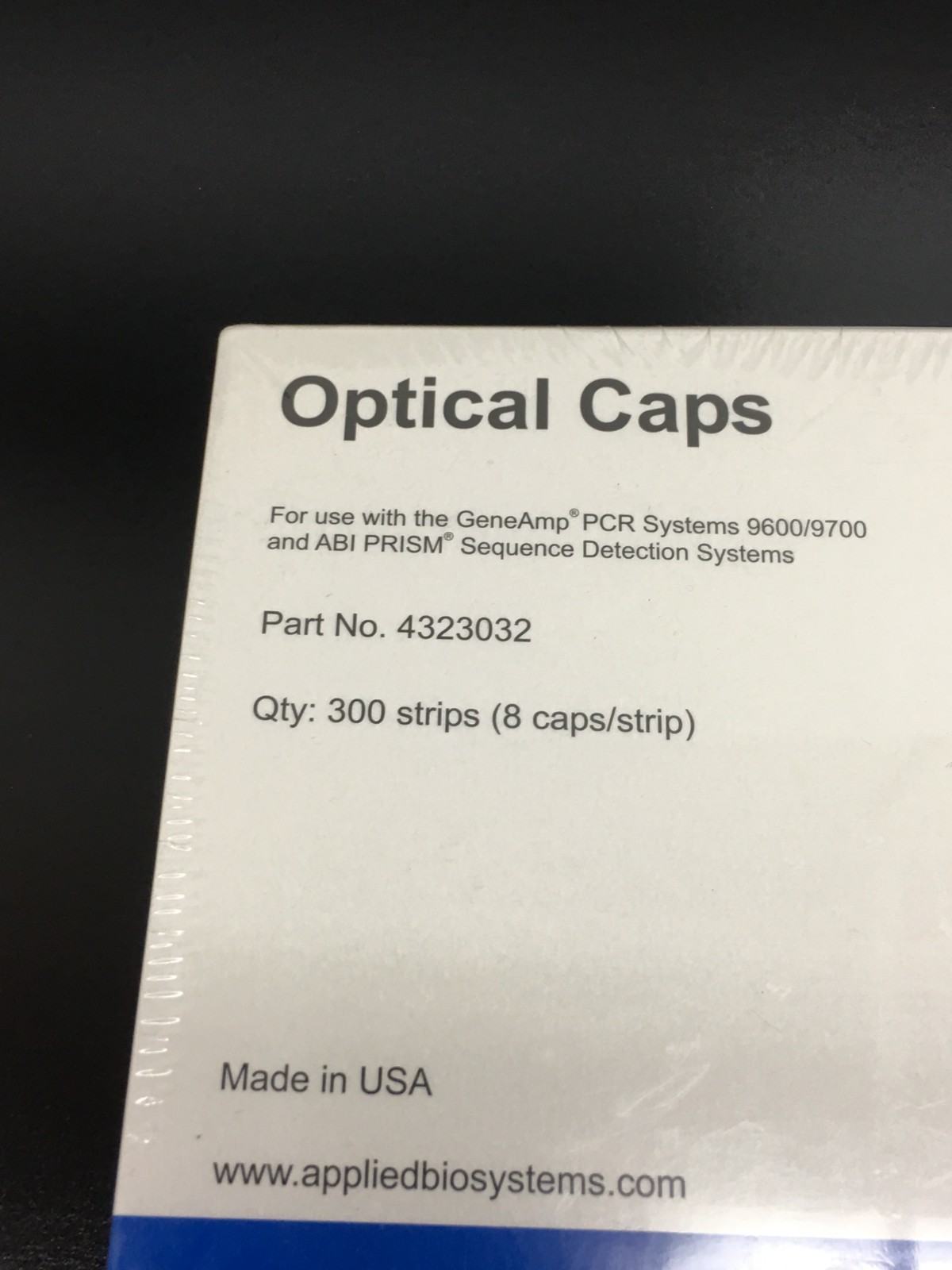 Applied Biosystems REF No 4323032 Optical Caps