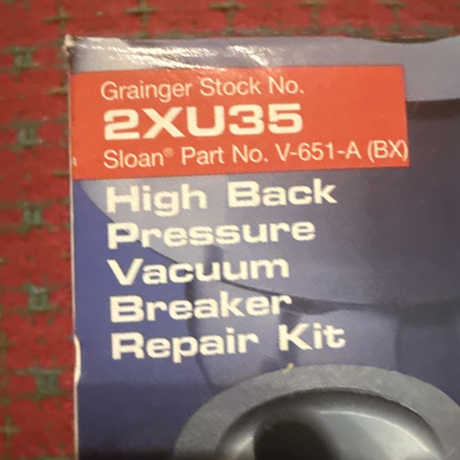 (2) Sloan 2XU35 High Back Pressure Vacuum Breaker Repair Kit – NOS 2pc