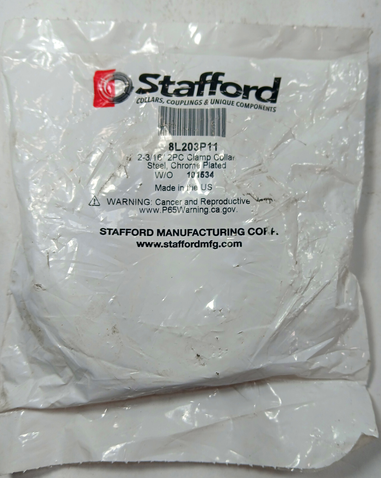 1 NEW STAFFORD 8L203P11 2-3/16″ 2PC CLAMP COLLAR NNB ***MAKE OFFER***