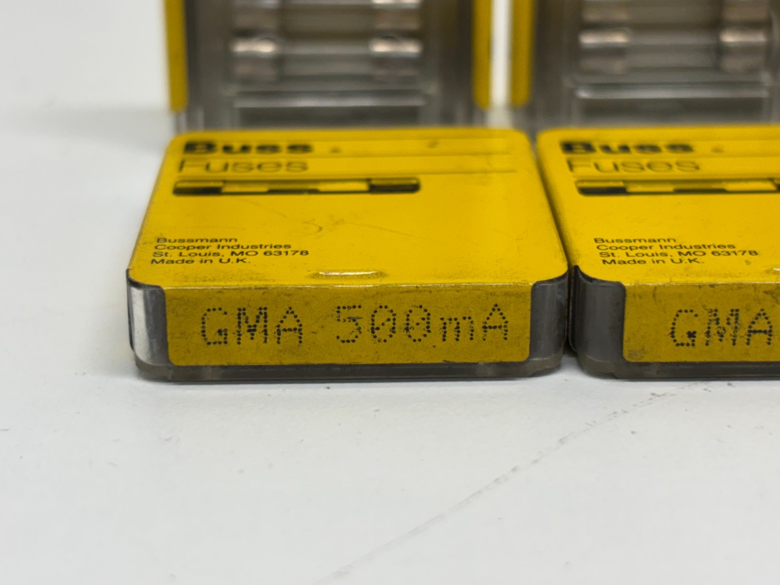LOT OF 28 NEW OLD STOCK! BUSSMANN 0.5A 250VAC MINI FUSES GMA 500MA
