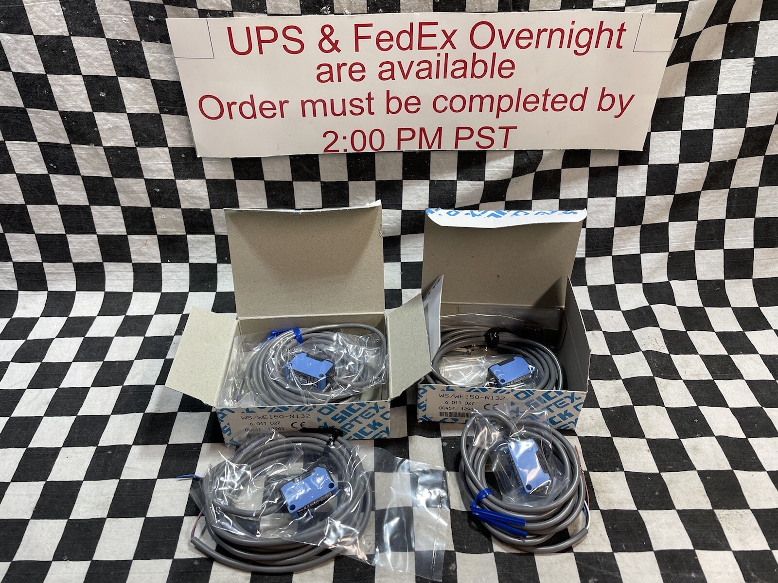 SICK OPTEX SENSOR WS/WE150-N132, WE150-N132, Lot Of 2 (2 PER BOX =4) SHIPSAMEDAY