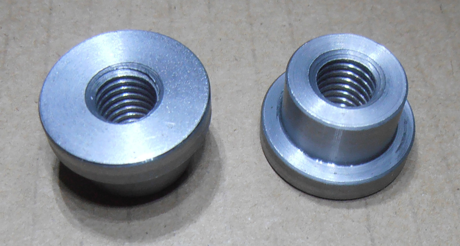 10 Pieces M 10 x 1.5 WELD BUNGS THREADED 1018 Steel Low Profile.USA MADE