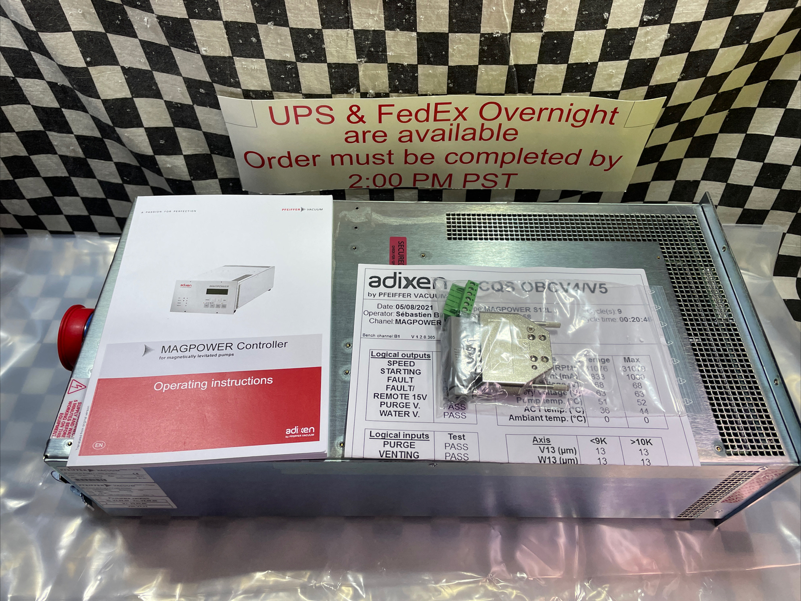 Adixen Pfeiffer MagPower Turbo Pump Controller PFEIFFER 121671, MAGPOWER S12L