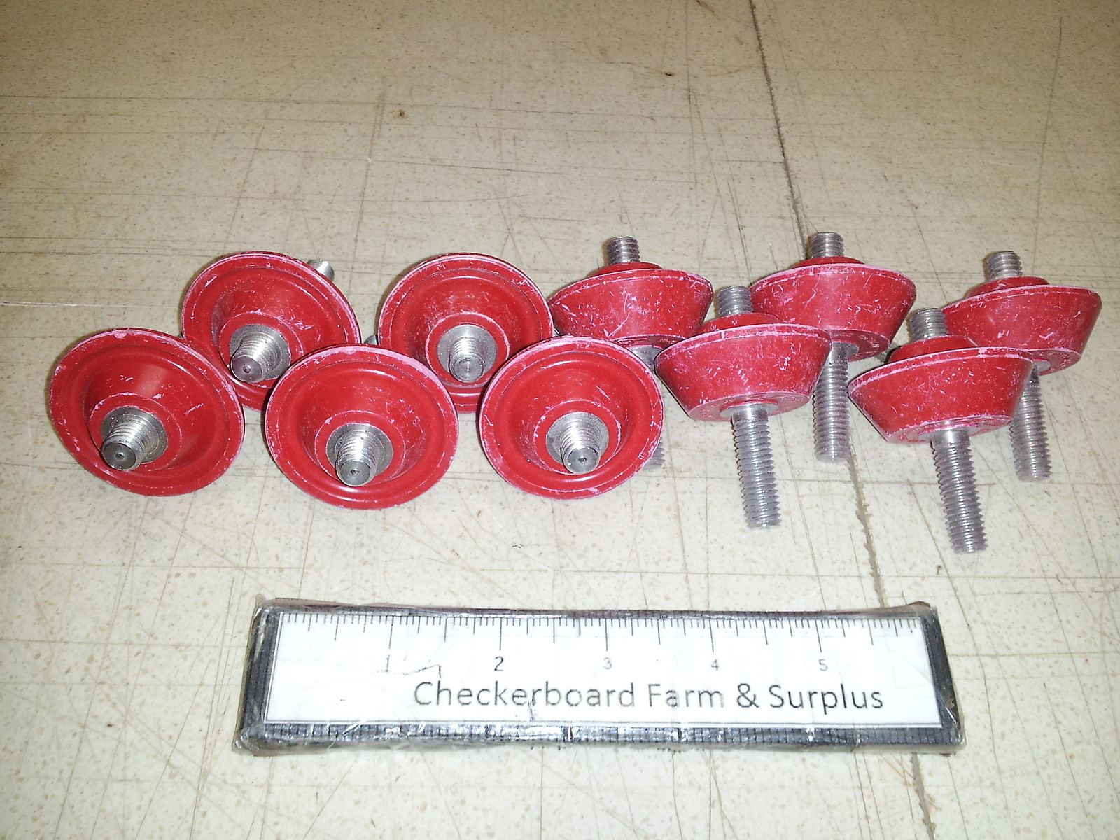 Qty-10 NOS Insul-8 Insulator 8300-M w/ Stainless Steel Stud