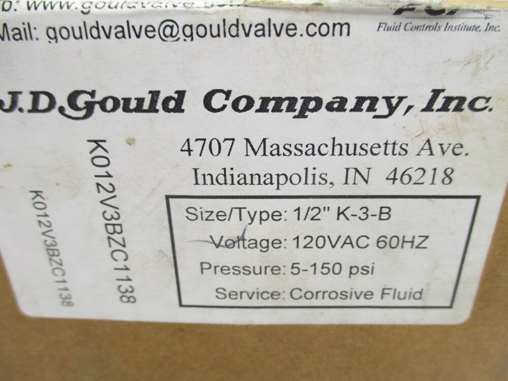 JD GOULD COMPANY K-3B 120V 5-150PSI NSMP