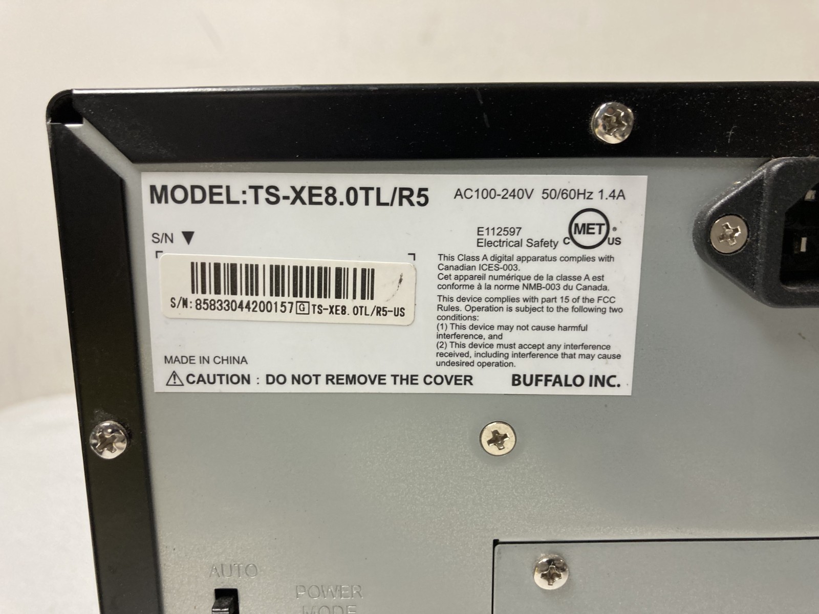 Buffalo TeraStation TS-XE8.0TL/R5 4-Bay Storage No HDDs/ Keys/ Covers *FOR PARTS