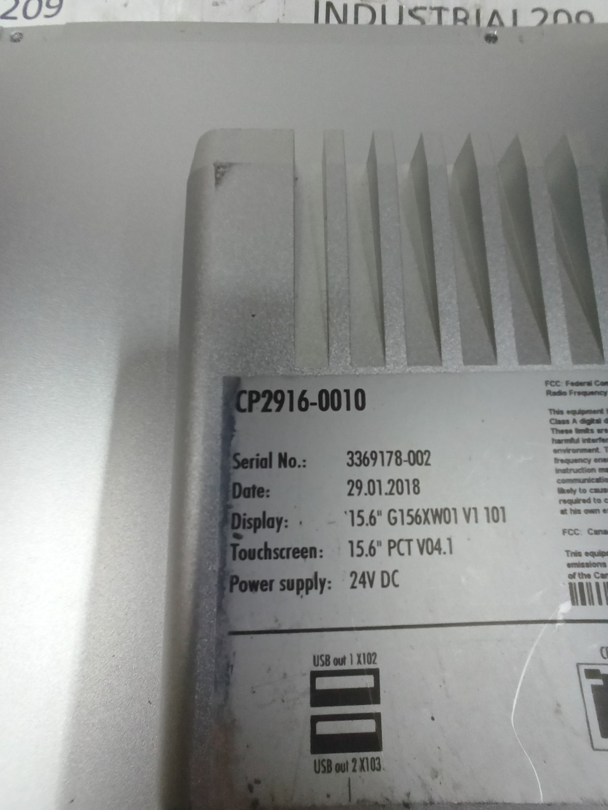 BECKHOFF CP2916-0010 15.6 DISPLAY