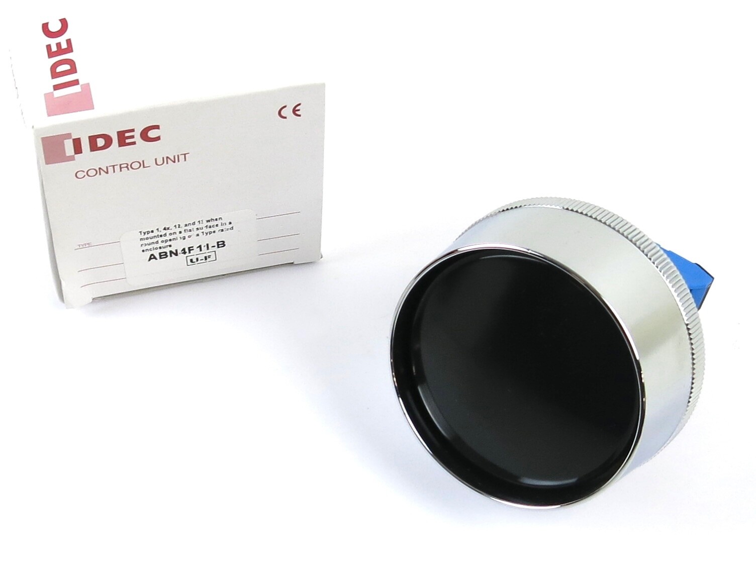 IDEC ABN4F11-B Large Flush Head Black Push Button – New