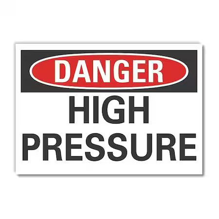 Lyle Lcu4-0360-Ed_14X10 Danger, High Pressure, 14 In W X 10 In H, Horizontal