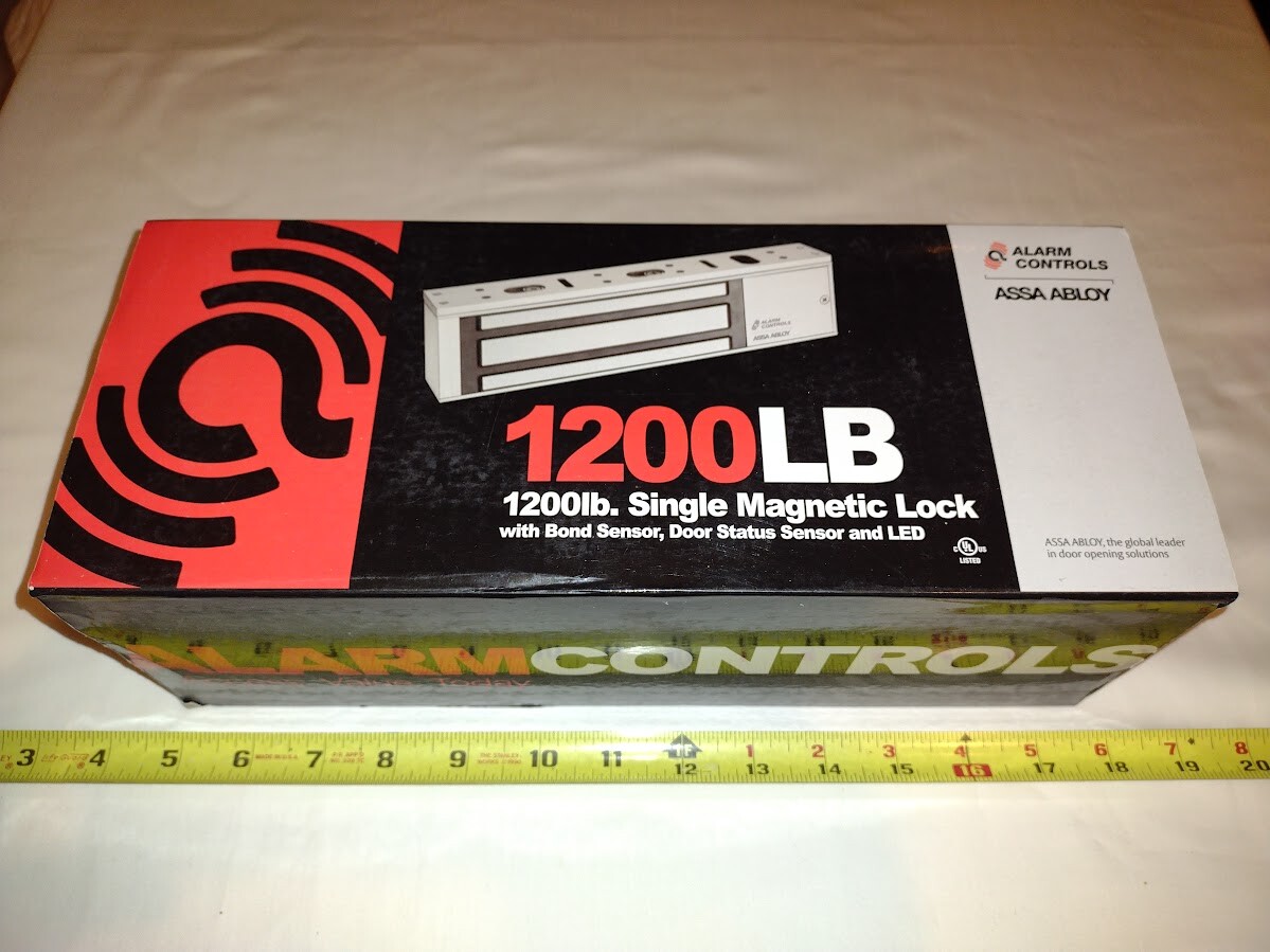 1x Alarm Controls 1200 LBS Electromagnetic Lock AC-1200LB, HES-1200LB