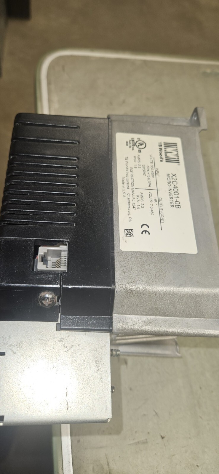 TB WOODS X2C4001-0B MICRO-INVERTER 1HP