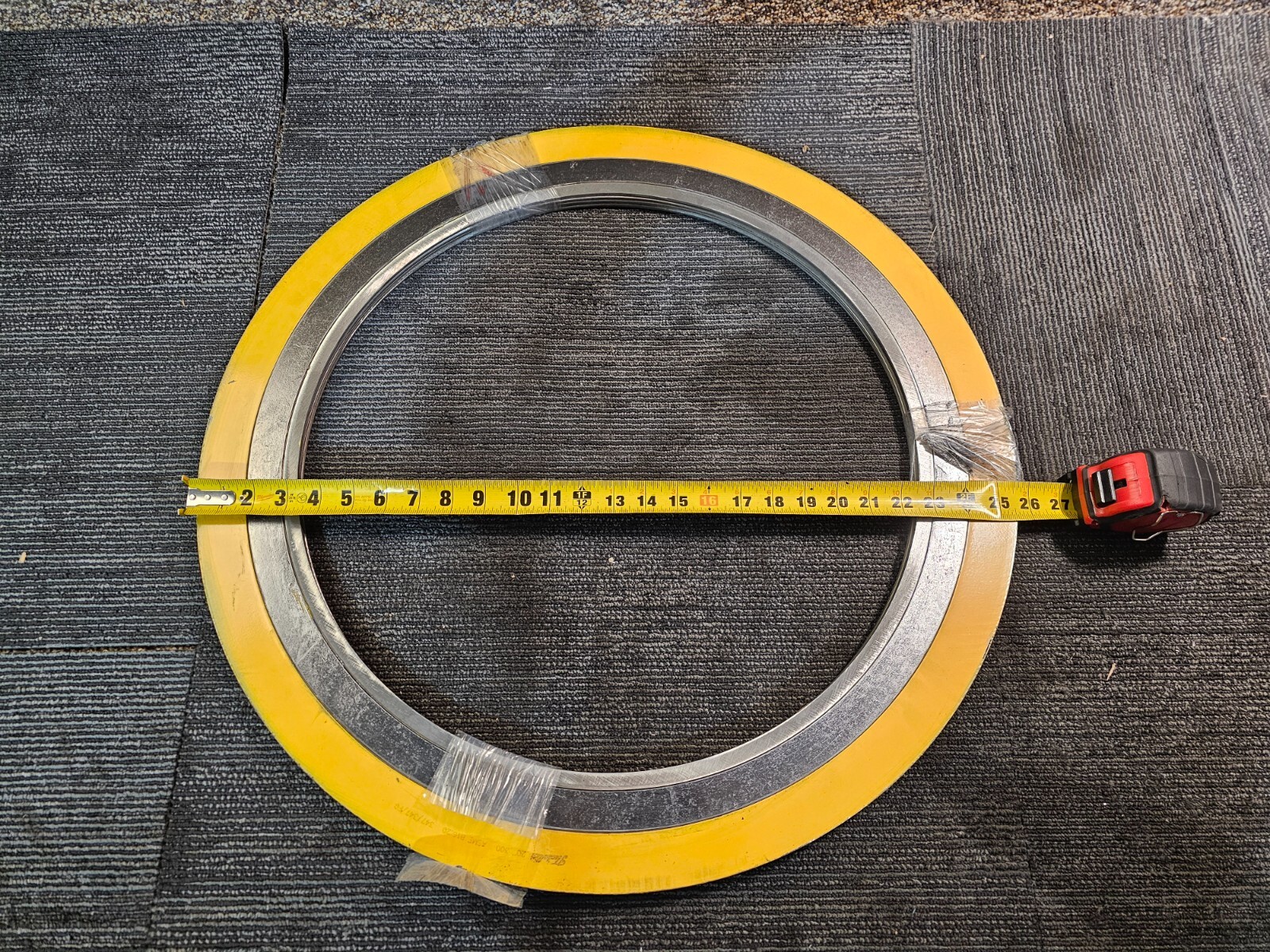 QTY 4 Flexitallic Spiral Wound Gasket 347/347/FG ASME B16.20 20″ 300 Yellow