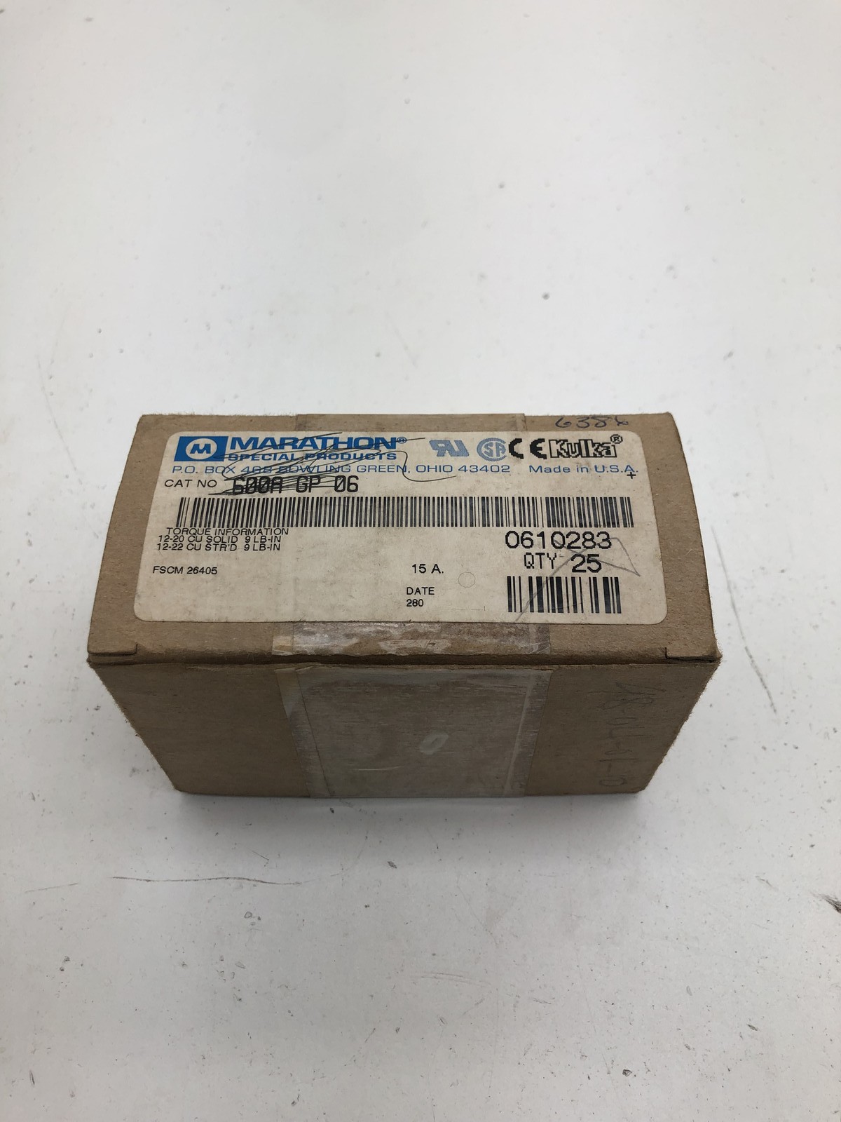 (QTY 25) Marathon Broadband 600-GP-06 Panel Mount Barrier Terminal Block