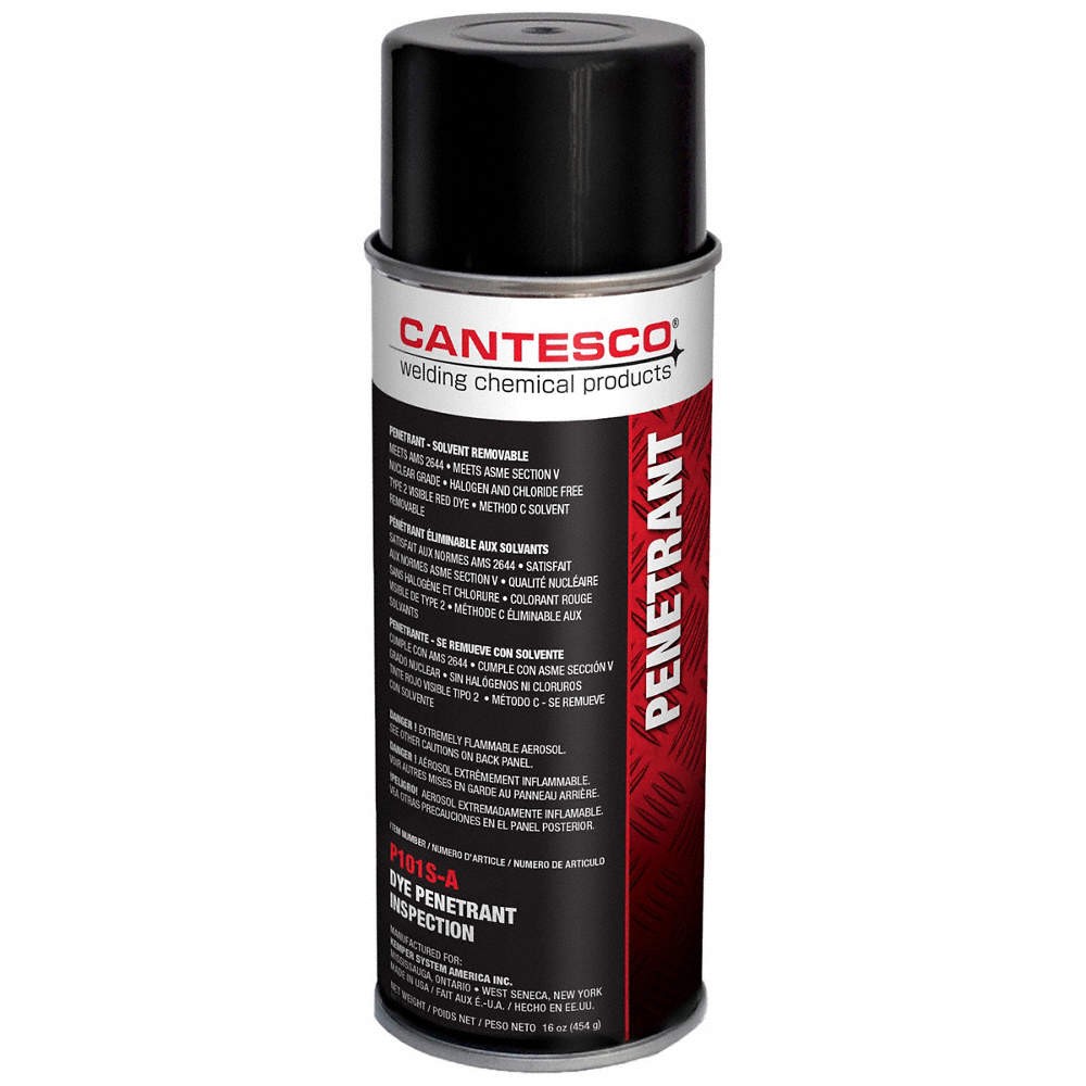 GRAINGER APPROVED P101S-A Dye Penetrant,Aerosol Can,Red,12.5 oz 800ZV3