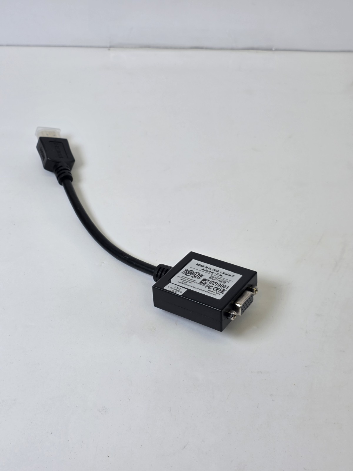 Tripp-Lite HDMI M to VGA + Audio F Adapter 6″ P131-06N NIP