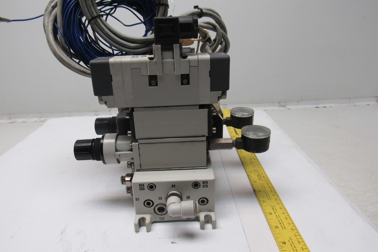 SMC VQ7-6-FPG-D-32 & VQ7-6-FPG-S-32 Pneumatic Selenoid Valve Manifold Assembly