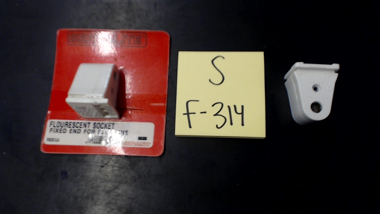 Fluorescent Socket Fixed End For Slim Line Lot of 2 (9221U)