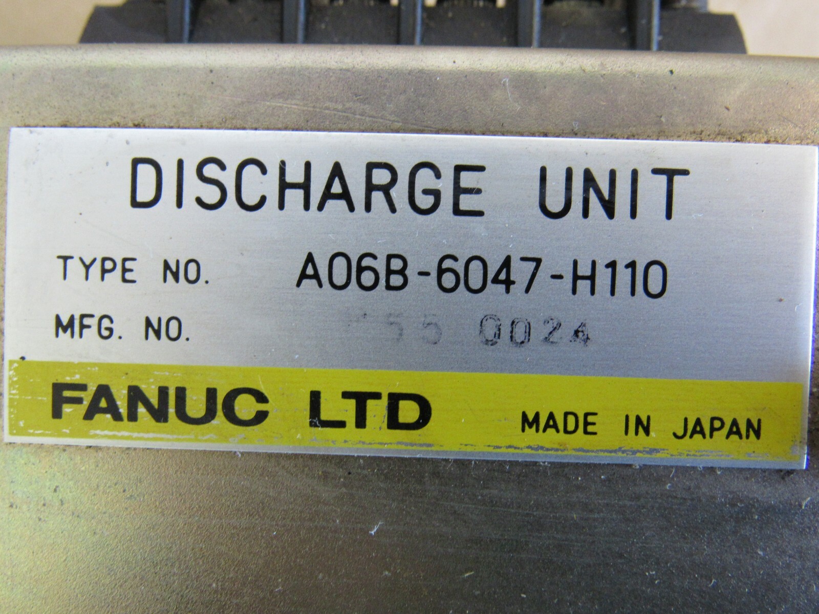 FANUC DISCHARGE UNIT A06B-6047-H110