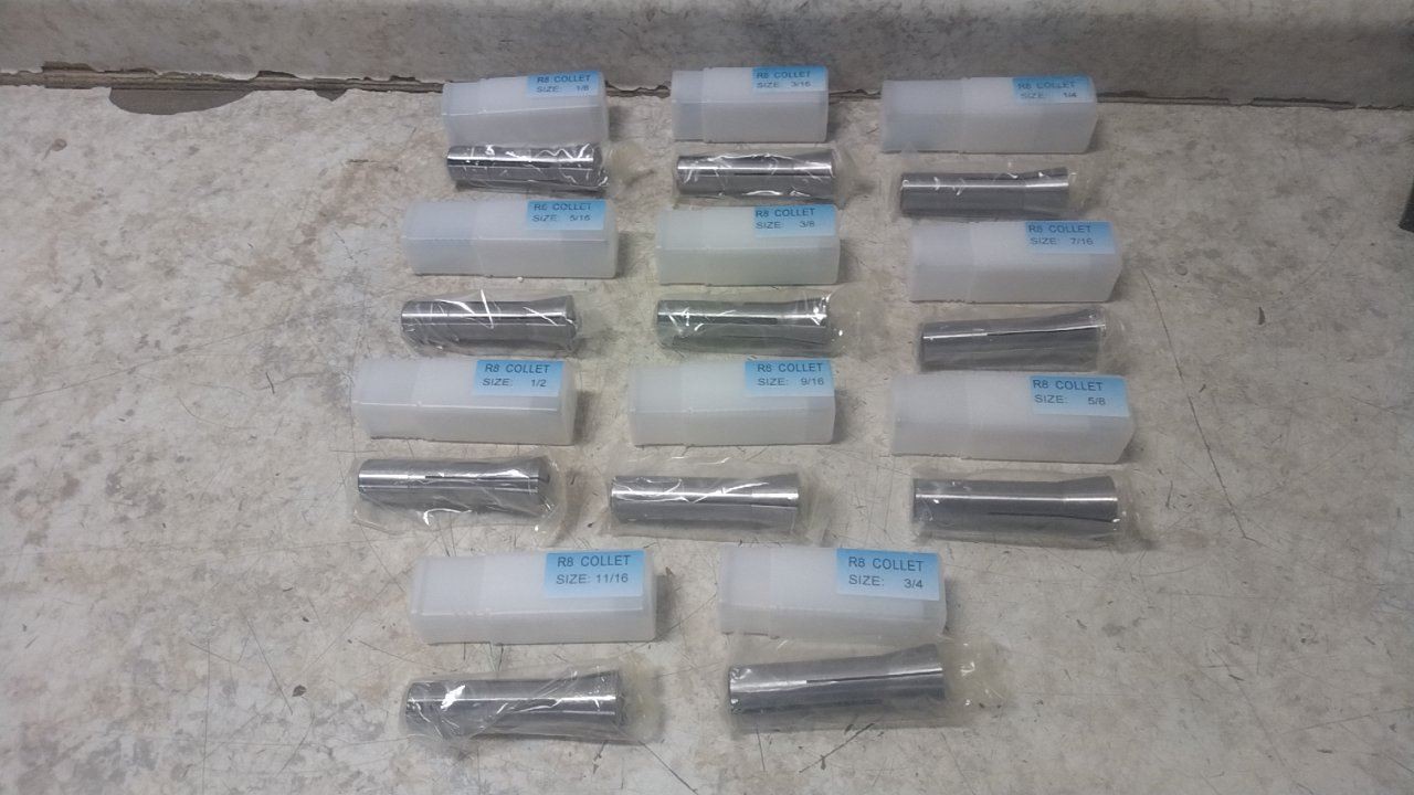 Dayton 5PZP0 12 Component 1/8 to 3/4 In Size Range Collet Set