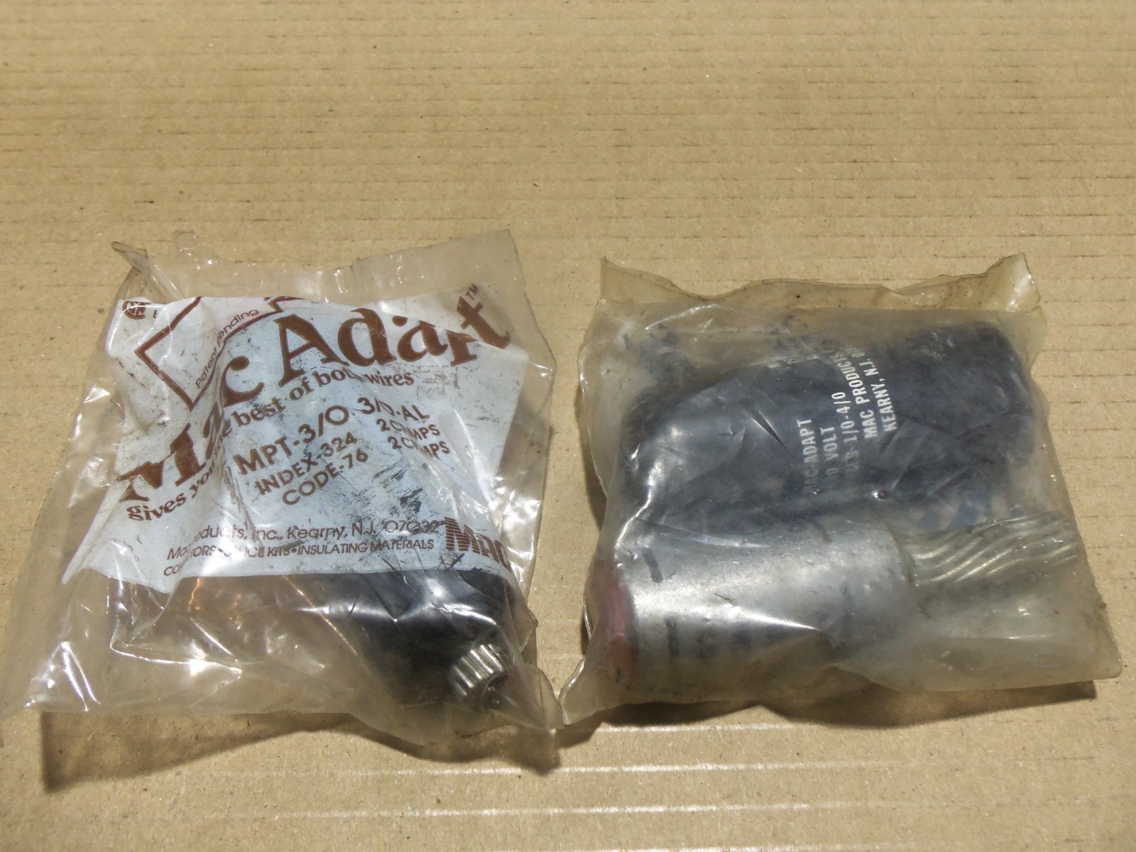 New Lot of 2 Mac-Adapt MPT Series 600V 1/0-4/0 Pigtail Adapter AK