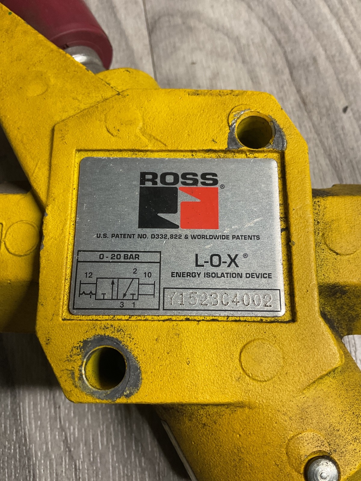 ROSS L-O-X Energy Isolation Device 0-20 BAR, Y1523C4002, #4007A140PR2