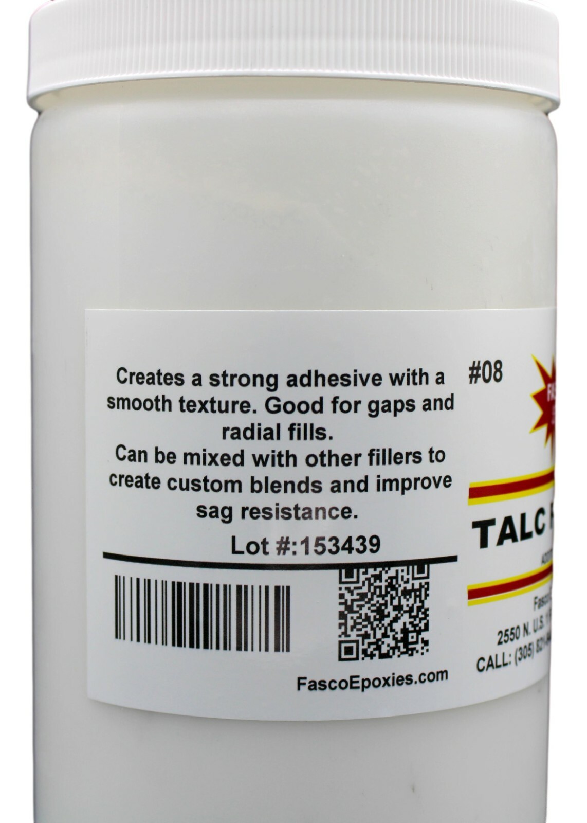 Talc Powder Filler Thickener for Resin and Epoxy Quart