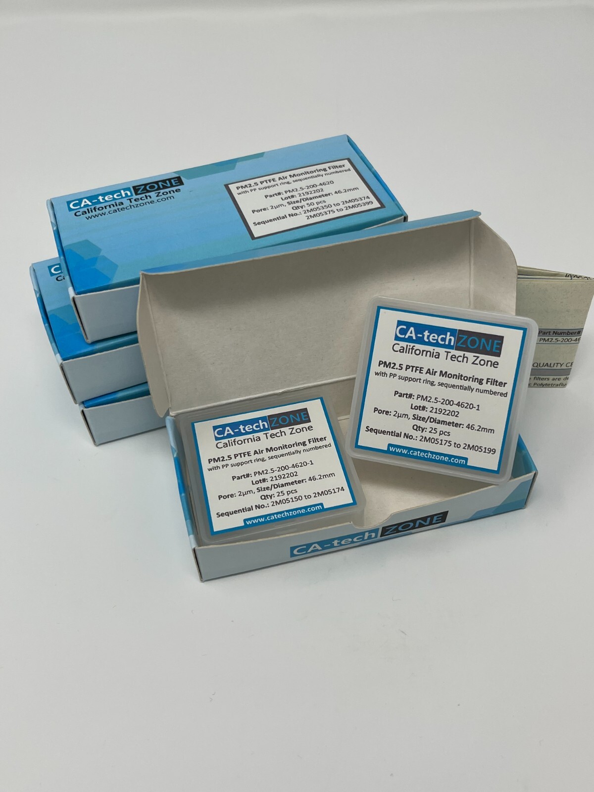 PM2.5 PTFE Air Monitoring Membrane Filter(CA-tech ZONE #PM2.5-200-4620)(50/pk)