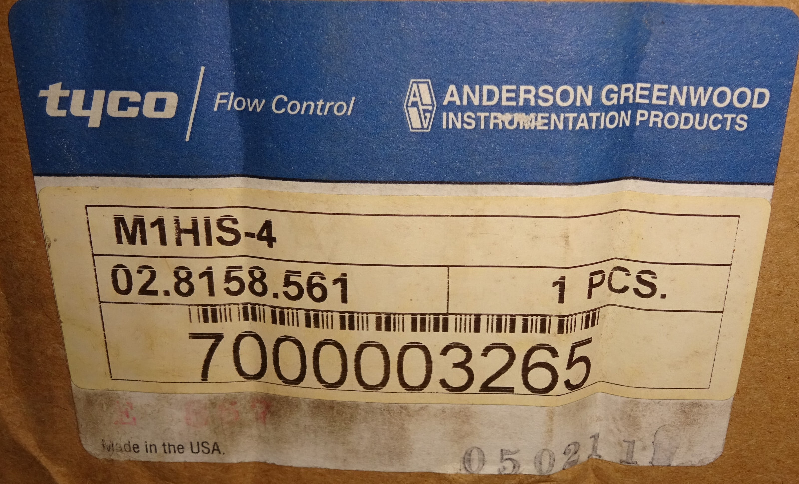 Anderson Greenwood M1HIS-4 Instrument Manifold 316 Stainless Steel M1HIS4 Tyco