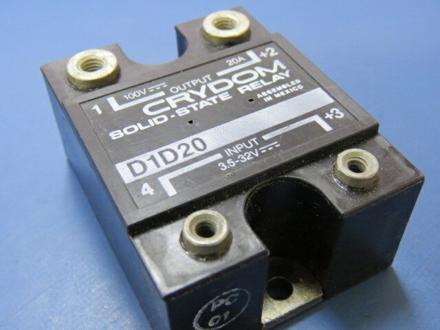 CRYDOM D1D20 Qty of 1 per Lot Solid State SPST-NO (1 Form A) Hockey Puck