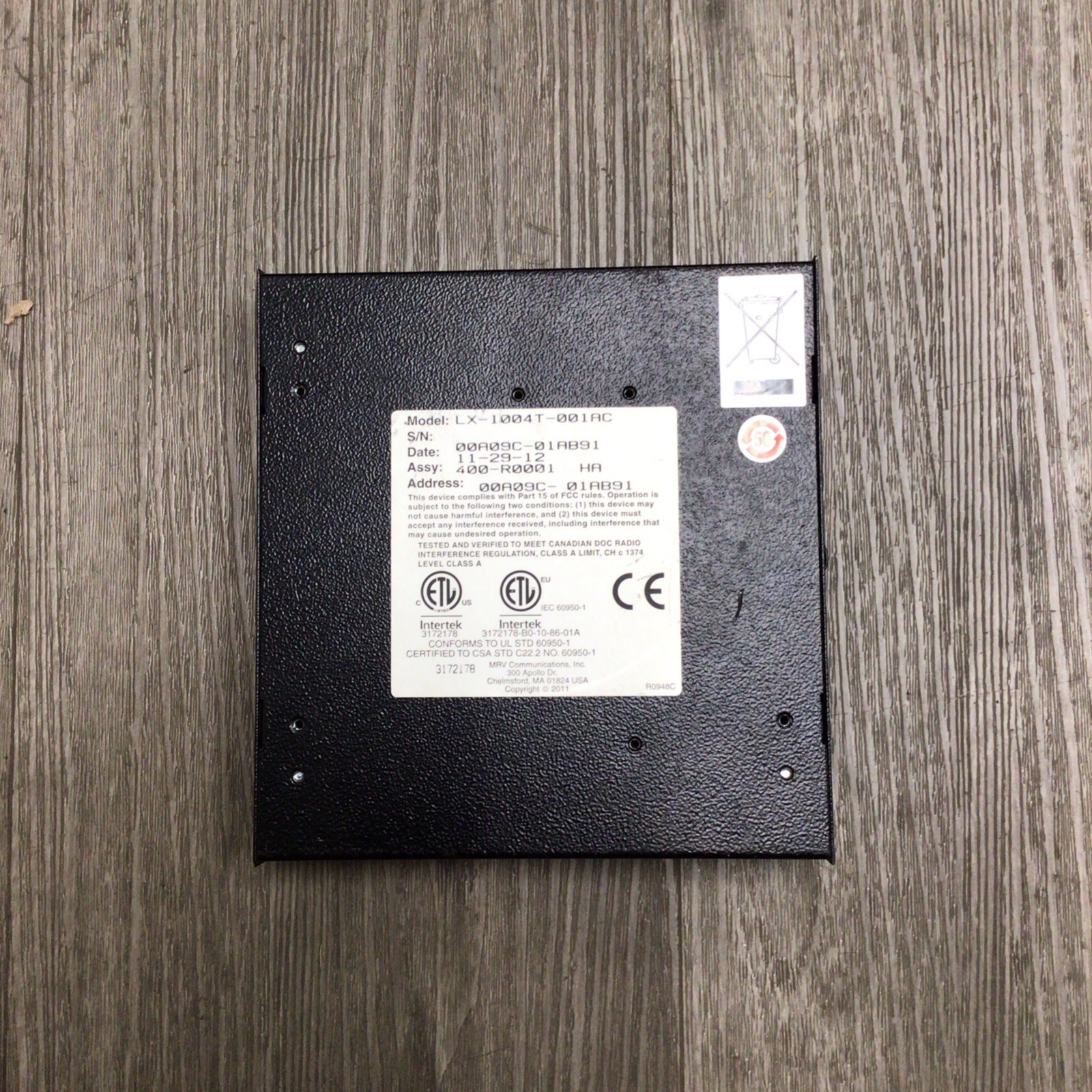 Lot of 12 MRV LX 1004 Series 4-Port Secure Console Server LX-1004T-101AC #C2 100