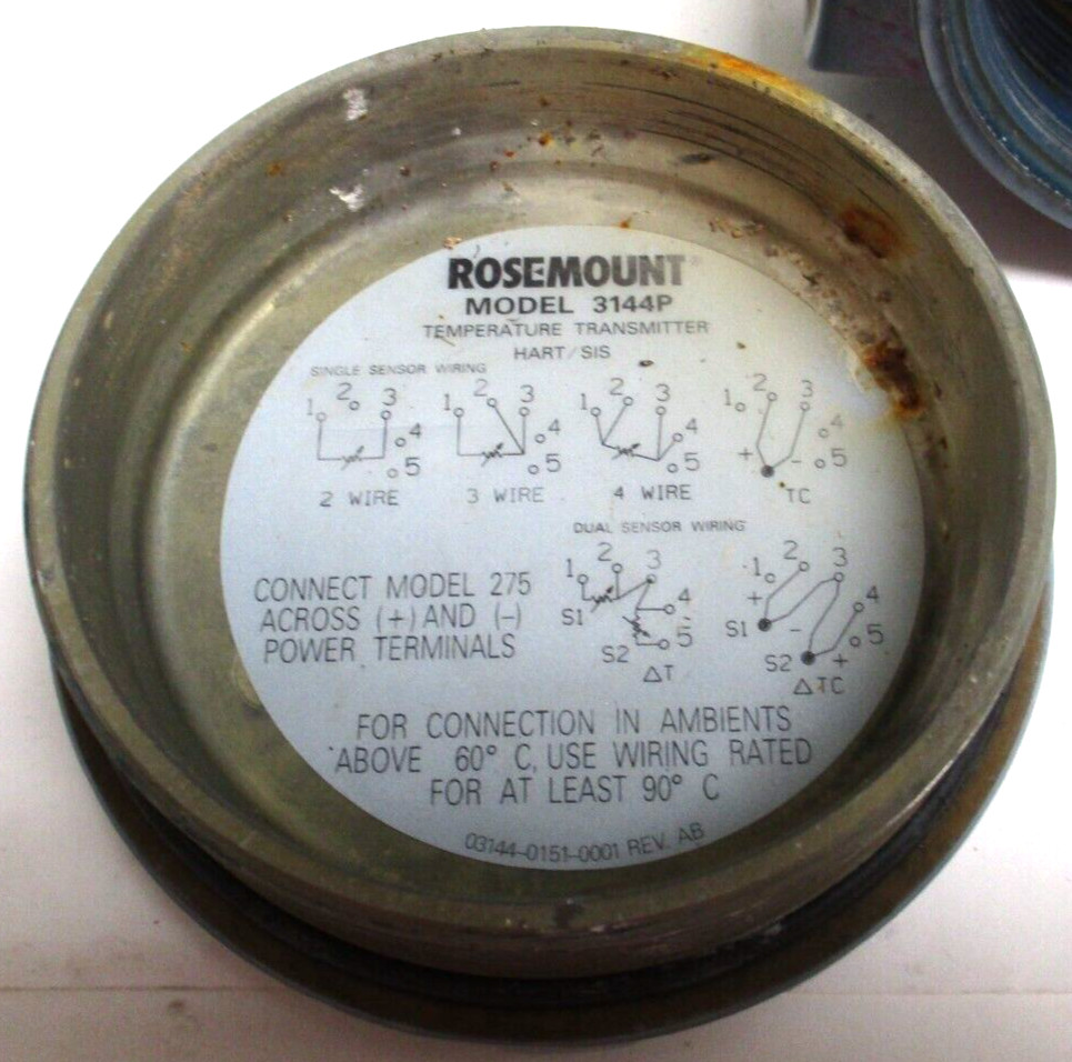 ROSEMOUNT TEMPERATURE TRANSMITTER, 3144P, D1A1E5M5B4, USED