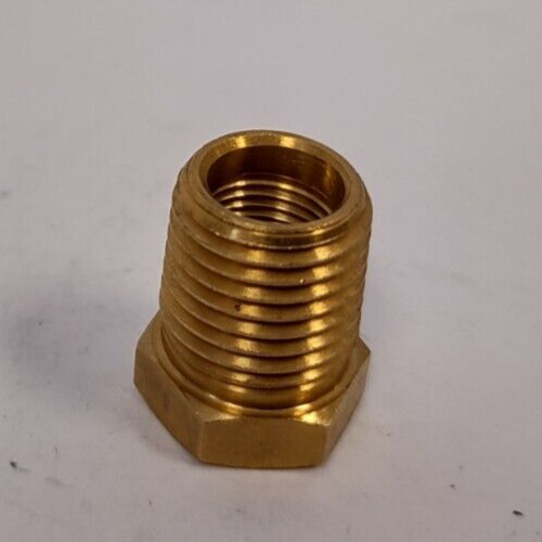 Brass Straight Adapter 1/8″ BSPP Female x 1/4″ NPT Male