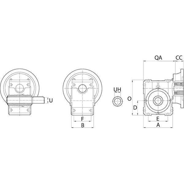 Nord Sk1si50y-56C-30:1 Speed Reducer, Right Angle, 56C, 30:1