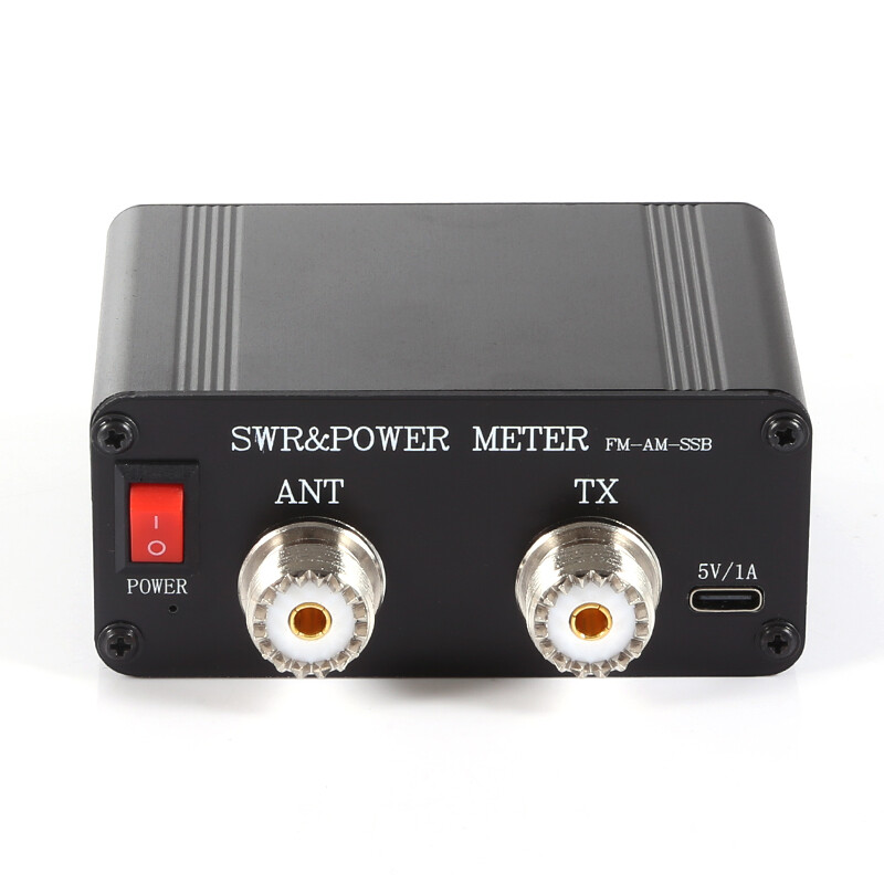 1.8M-50MHz 0.5W-120W SWR HF Short Wave SWR and Power Watt Meter + OLED + Battery